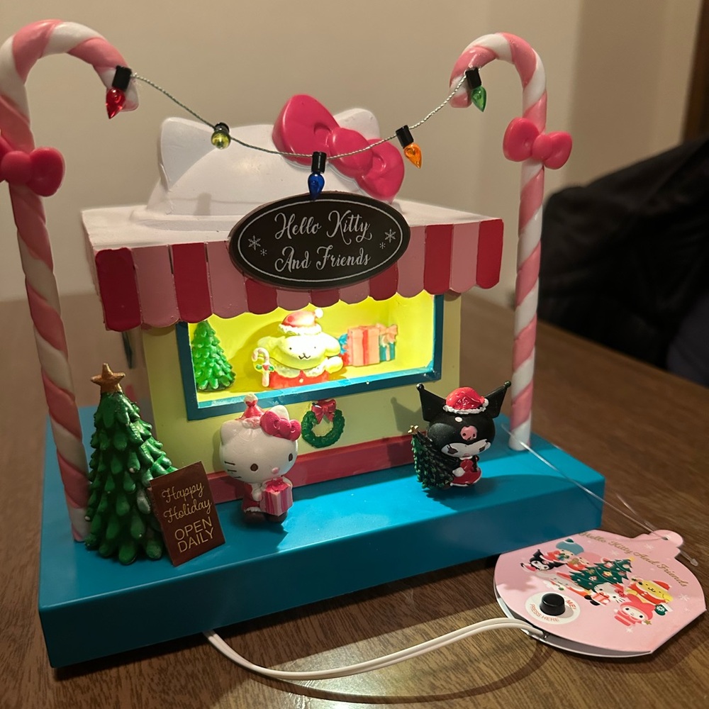 Hello Kitty Collectible Light Up Christmas Village House Decor